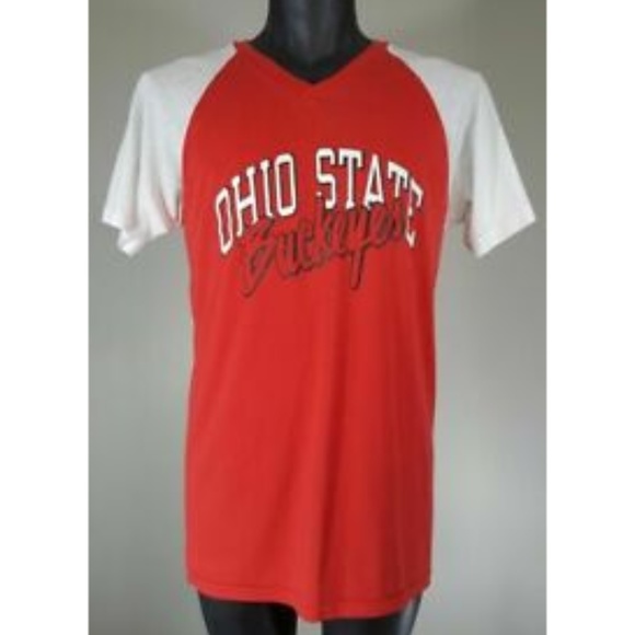 Vintage Ohio State University Buckeyes T Shirt XL 80s Champion Mesh Sleeve Tee - Picture 7 of 8